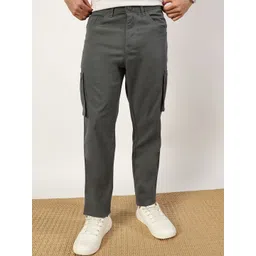 Mast & Harbour Men Smart Regular Fit Cargos Trousers-picture-17