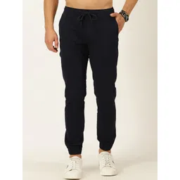Mast & Harbour Men Smart Regular Fit Easy Wash Cotton Joggers-picture-33
