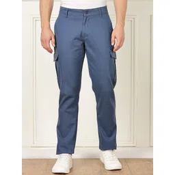 Mast & Harbour Men Smart Straight Fit Casual Cargo Trouser-picture-31