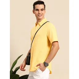 Mast & Harbour Men Smart Textured Casual Shirt-picture-30