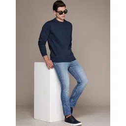 Mast & Harbour Men Solid Cotton Fleece Anti Odour Sweatshirt-picture-36