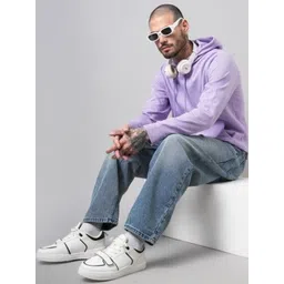 Mast & Harbour Men Solid Cotton Fleece Hooded Sweatshirt-picture-12