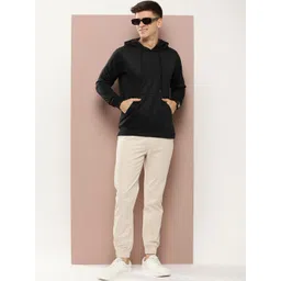 Mast & Harbour Men Solid Cotton Fleece Hooded Sweatshirt-picture-33