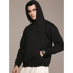Mast & Harbour Men Solid Cotton Fleece Hooded Sweatshirt-picture-29