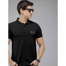 Mast & Harbour Men Solid Polo Collar Cotton Slim Fit Cotton T-shirt-picture-39