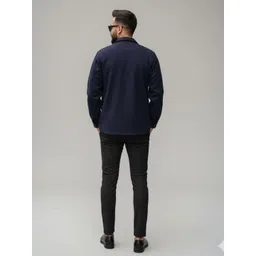 Mast & Harbour Men Spread Collar Solid Tailored Jacket image 3