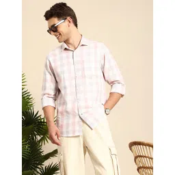 Mast & Harbour Men Standard Checked Pure Cotton Casual Shirt-picture-37