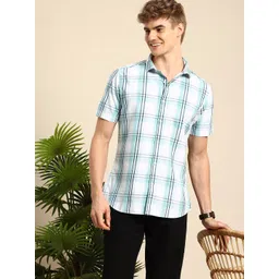 Mast & Harbour Men Standard Checked Pure Cotton Casual Shirt-picture-24