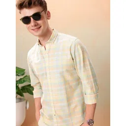 Mast & Harbour Men Standard Checked Pure Cotton Casual Shirt-picture-41