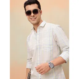 Mast & Harbour Men Standard Checked Pure Cotton Casual Shirt-picture-18
