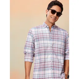Mast & Harbour Men Standard Checked Pure Cotton Casual Shirt-picture-11