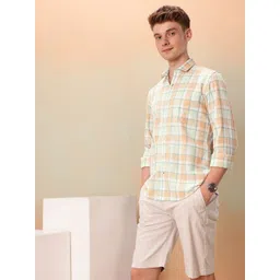 Mast & Harbour Men Standard Checked Pure Cotton Casual Shirt image 4