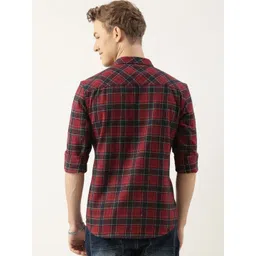 Mast & Harbour Men Standard Fit Checked Spread Collar Pure Cotton Casual Shirt image 3