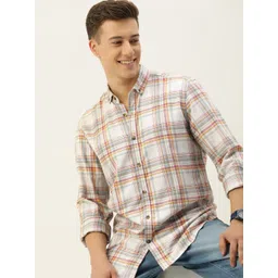 Mast & Harbour Men Standard Opaque Checked Casual Pure Cotton Shirt-picture-31