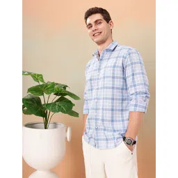 Mast & Harbour Men Standard Pure Cotton Checked Casual Shirt-picture-33