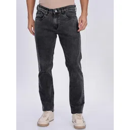Mast & Harbour Men Straight Fit Mid-Rise Mildly Distressed Jeans-picture-18