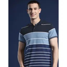 Mast & Harbour Men Striped Polo Collar T-shirt-picture-22