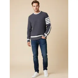 Mast & Harbour Men Striped Pullover-picture-36