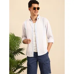 Mast & Harbour Men Striped Pure Cotton Casual Shirt-picture-32