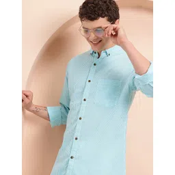Mast & Harbour Men Striped Pure Cotton Casual Shirt-picture-33
