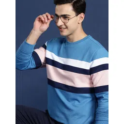 Mast & Harbour Men Striped Sweatshirt-picture-34