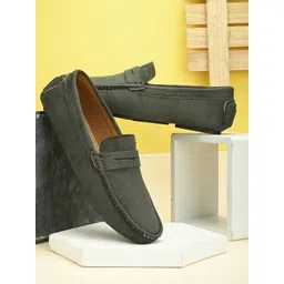 Mast & Harbour Men Suede Comfort Insole Penny Loafers-picture-29