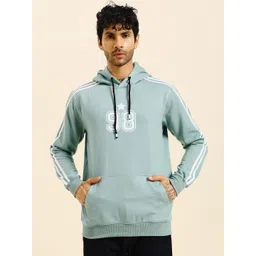 Mast & Harbour Men Typography Printed Full Sleeve Hooded Sweatshirt-picture-20