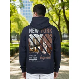 Mast & Harbour Men Typography Printed Hooded Long Sleeves Pullover Sweatshirt-picture-15