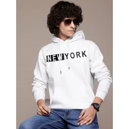 Mast & Harbour Men Typography Printed Hooded Pullover Sweatshirt-picture-18