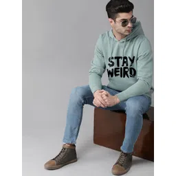 Mast & Harbour Men Typography Printed Hooded Sweatshirt-picture-14