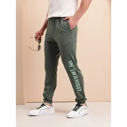 Mast & Harbour Men Typography Printed Mid-Rise Relaxed Fit Joggers-picture-34