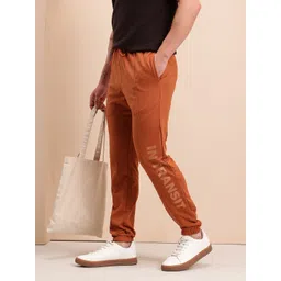 Mast & Harbour Men Typography Printed Mid-Rise Relaxed Fit Joggers-picture-35