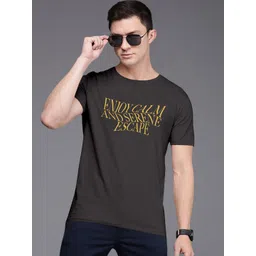 Mast & Harbour Men Typography Printed Round Neck Cotton T-shirt-picture-24