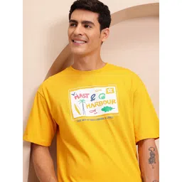 Mast & Harbour Men Typography Printed T-shirt-picture-41