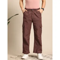 Mast & Harbour Men Wide Leg Cargo Style  Stretchable Jeans image 2