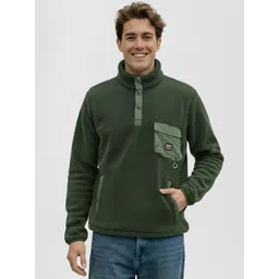 Mast & Harbour Mock Collar Fleece Pullover-picture-24