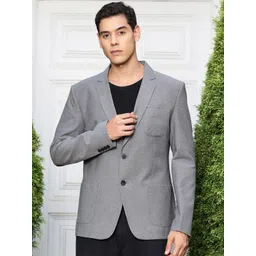 Mast & Harbour Notched Lapel Long Sleeves Slim Fit Single-Breasted Casual Blazer-picture-35