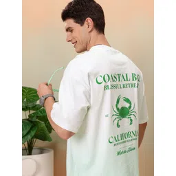 Mast & Harbour Ombre Tie and Dye Drop-Shoulder Sleeves Relaxed Fit T-shirt-image-33