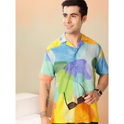 Mast & Harbour Opaque Abstract Printed Casual Shirt-picture-22