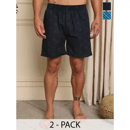 Mast & Harbour Pack Of 2 Printed Cotton Boxers BOXCOM111-S-picture-30