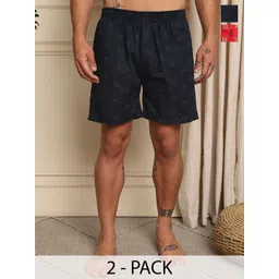 Mast & Harbour Pack Of 2 Printed Cotton Boxers BOXCOM137-S-picture-36