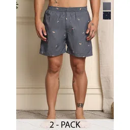 Mast & Harbour Pack Of 2 Printed Cotton Boxers BOXCOM148-S-picture-25