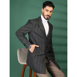 mast & harbour Polyester Striped Coat For Men-picture-28