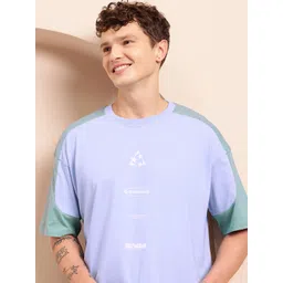 Mast & Harbour Printed Contrast Sleeves Relaxed T-shirt-picture-20