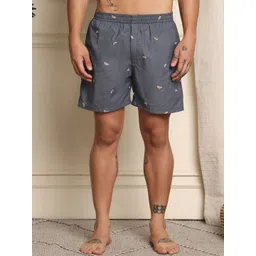 Mast & Harbour Printed Cotton Boxer Shorts-B16-S-picture-13