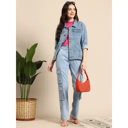 Mast & Harbour Printed Patch Denim Trucker image 3