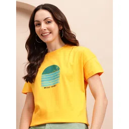 Mast & Harbour Printed Pure Cotton T-shirt-picture-30