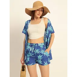 Mast & Harbour Printed Shrug With Shorts Co-Ords-picture-22