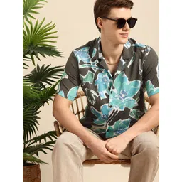 Mast & Harbour Relaxed Fit Opaque Floral Printed Casual Shirt-picture-30