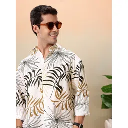 Mast & Harbour Relaxed Fit Opaque Tropical Printed Casual Shirt-picture-42